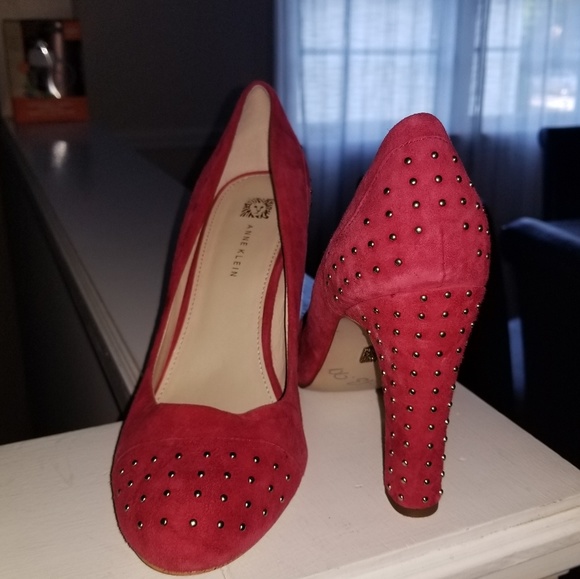 Suede Red Heels - Picture 2 of 2